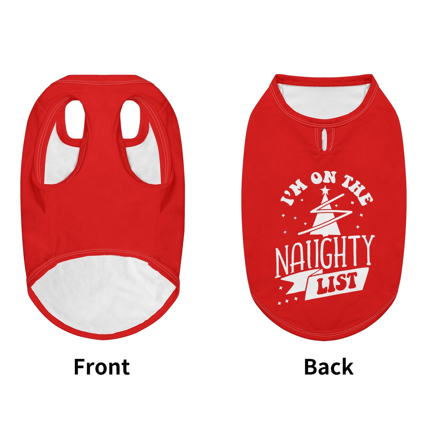 Im On the Naughty List Christmas Dog Shirt - Red