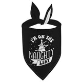 Im On The Naughty List Christmas Dog Bandanas - Black