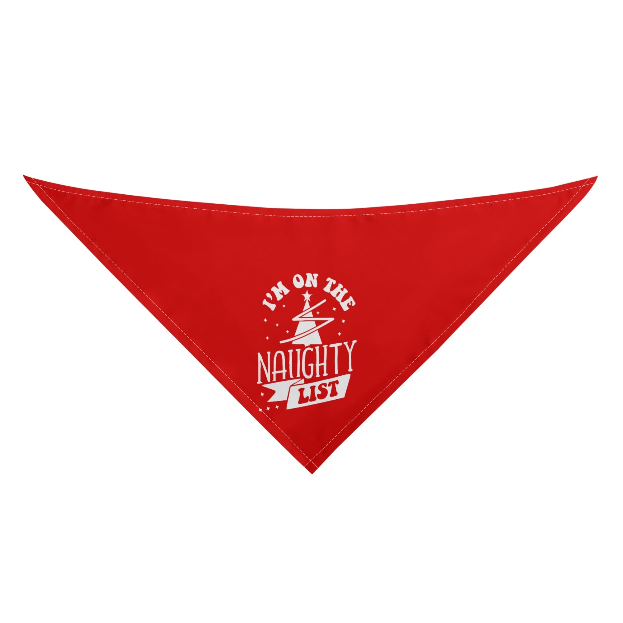 Im On The Naughty List Christmas Dog Bandanas - Red