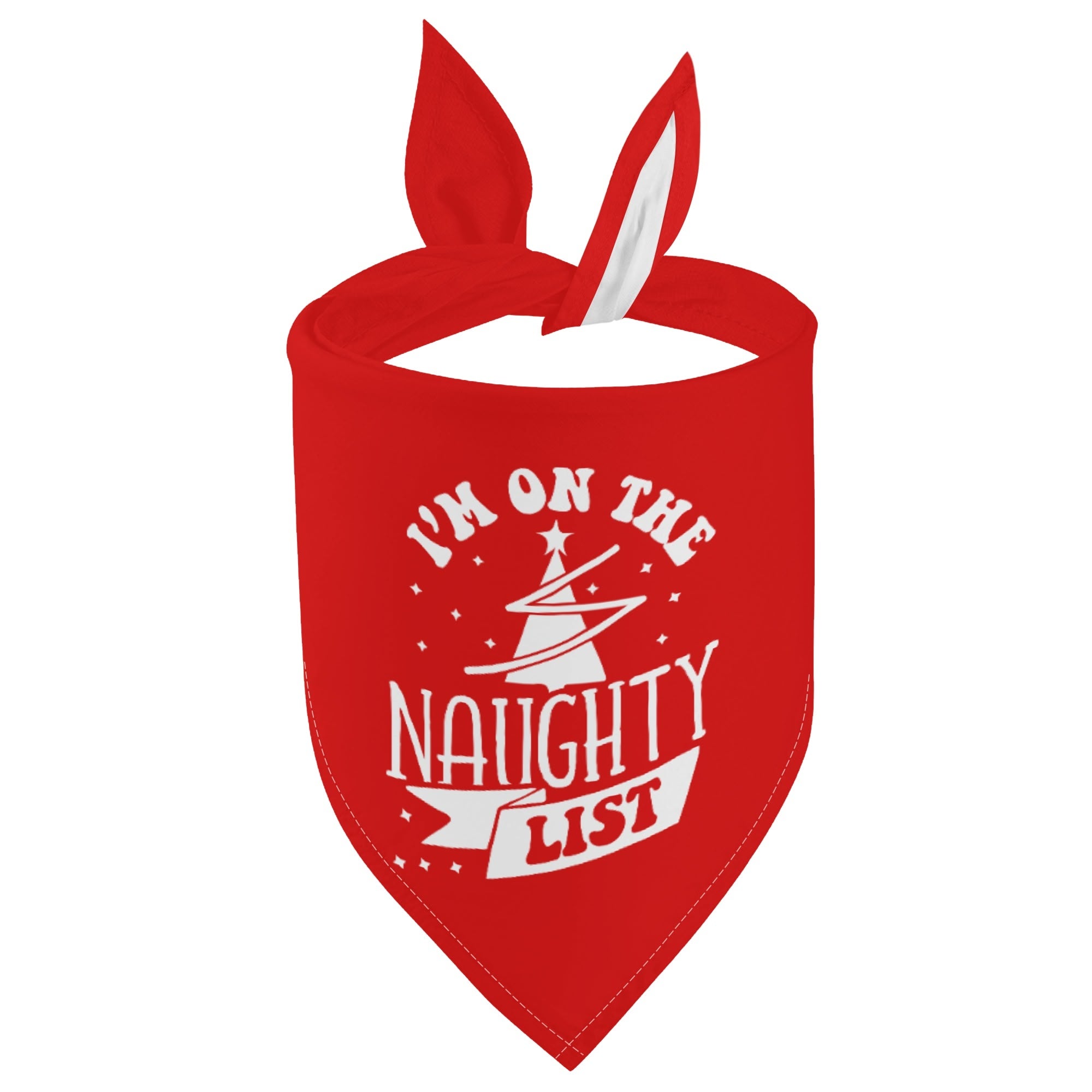 Im On The Naughty List Christmas Dog Bandanas - Red