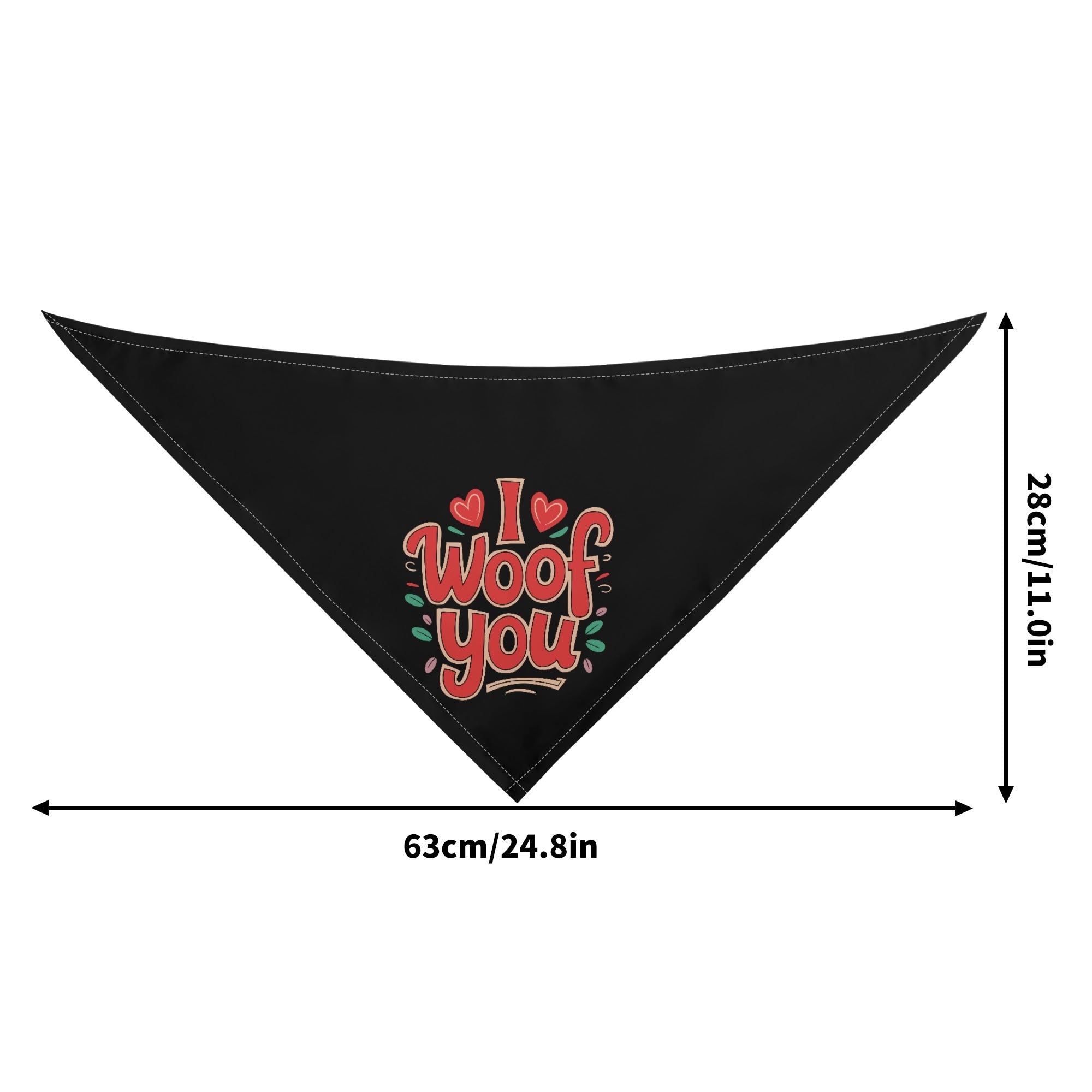 I Woof You Valentine's Day Dog Bandanas