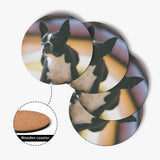 Custom Wood Coaster Using Dog Photo (4 Pcs)