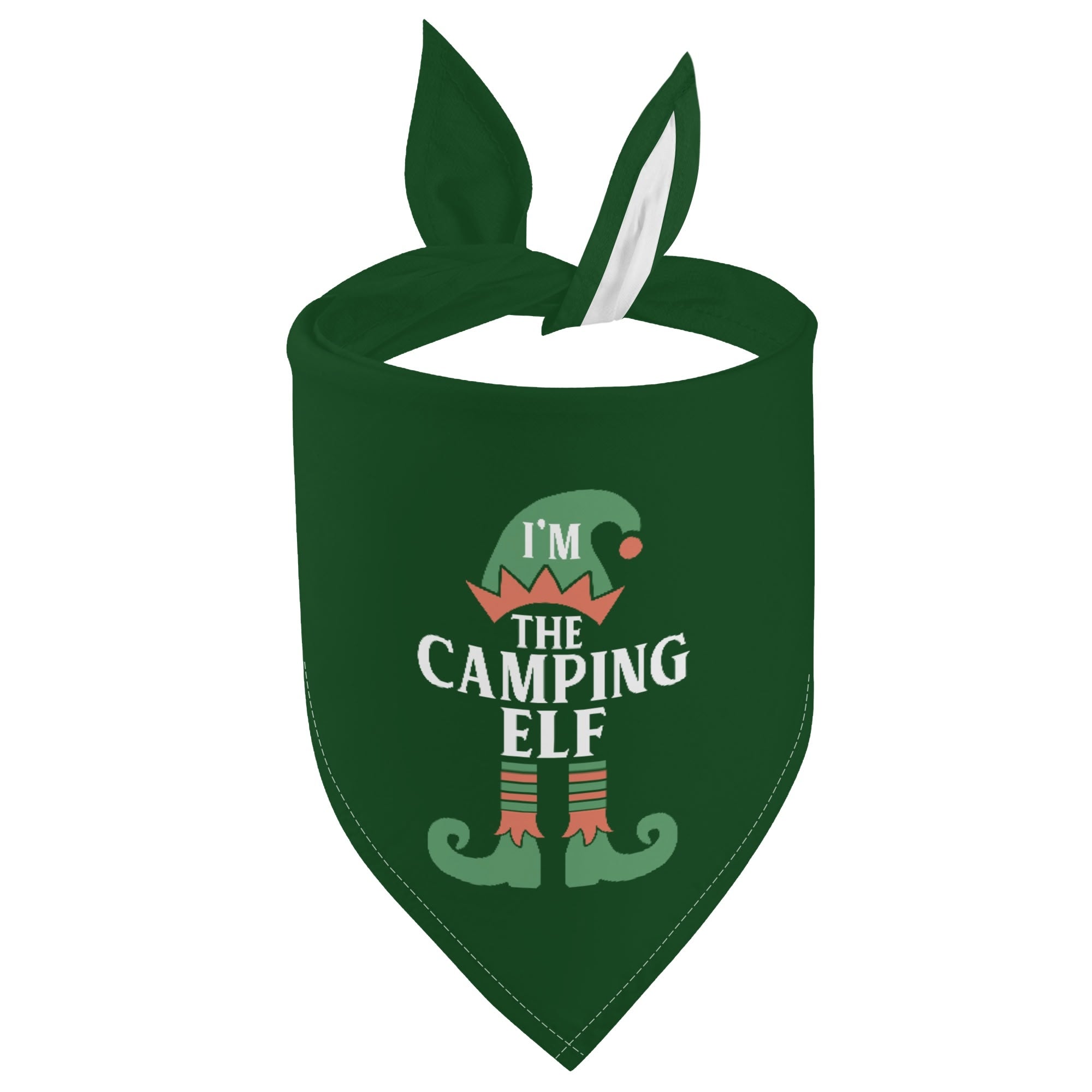Christmas Camping Im The Camping Elf Dog Bandanas