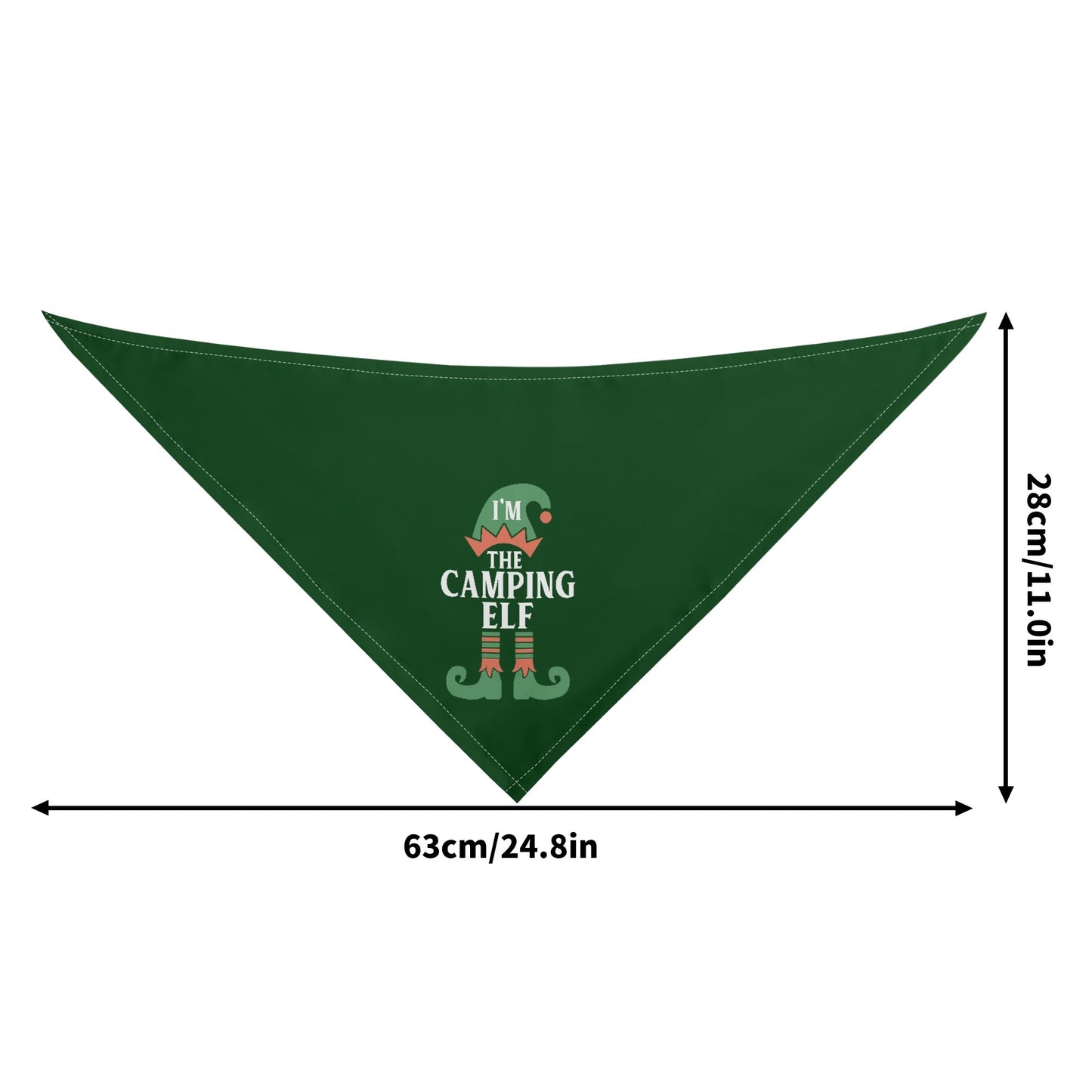 Christmas Camping Im The Camping Elf Dog Bandanas