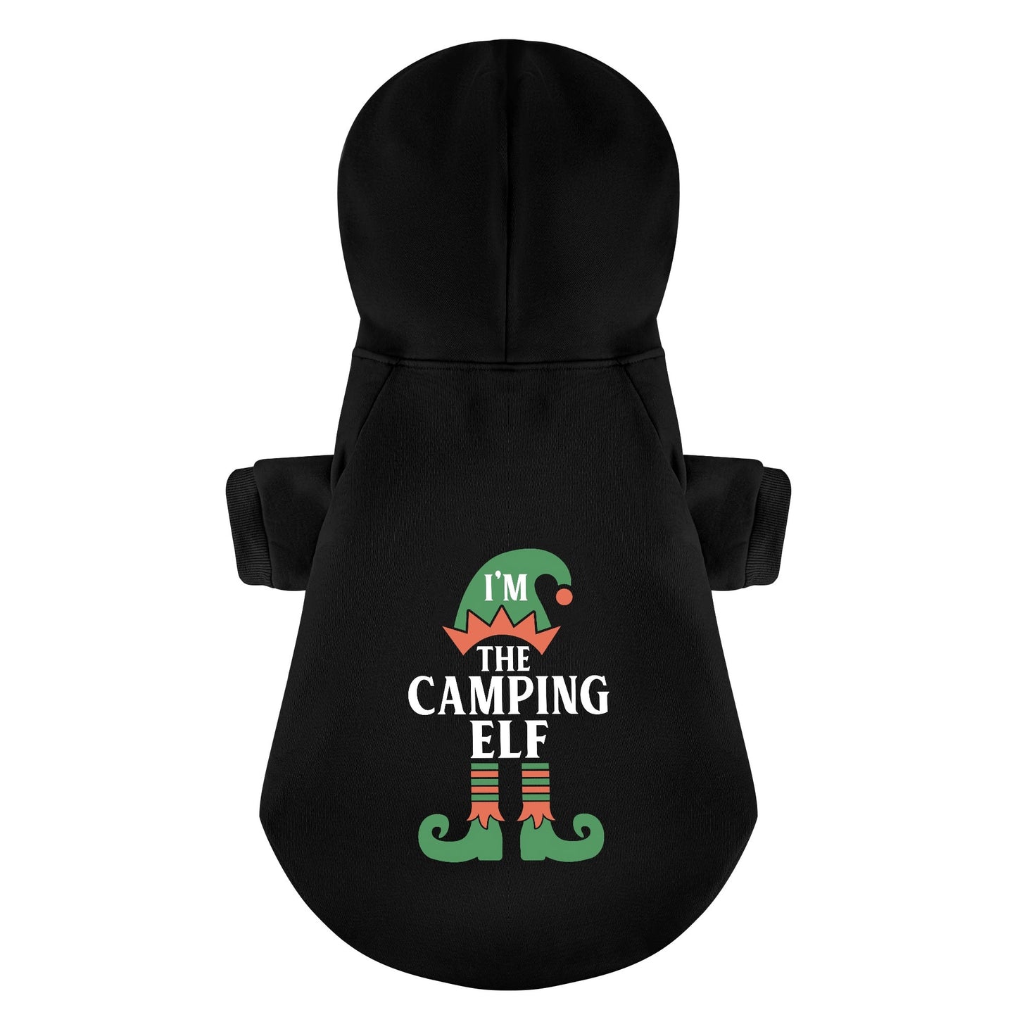 Christmas Camping Im the Camping Elf 100% Cotton Dog Fleece Hoodie