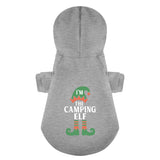 Christmas Camping Im the Camping Elf 100% Cotton Dog Fleece Hoodie