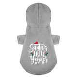 Santas Little Yelper 100% Cotton Dog Fleece Hoodie