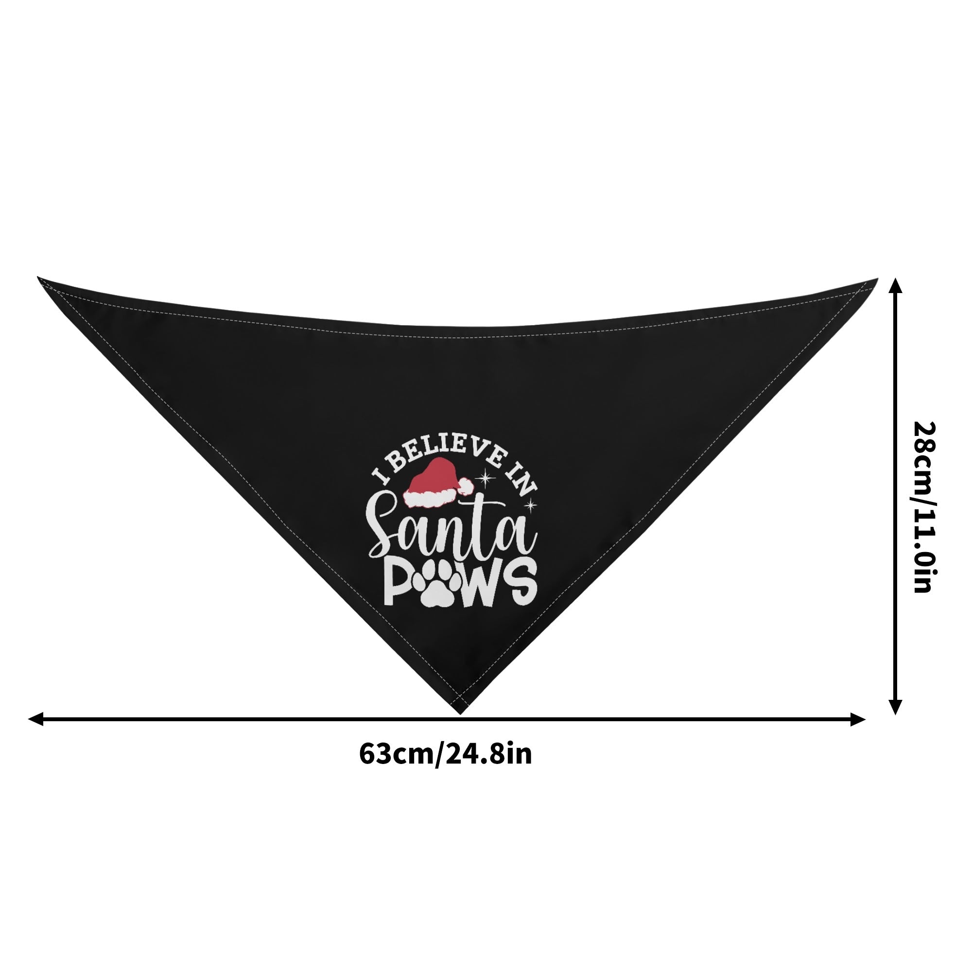 I Believe In Santa Paws Christmas Dog Bandanas