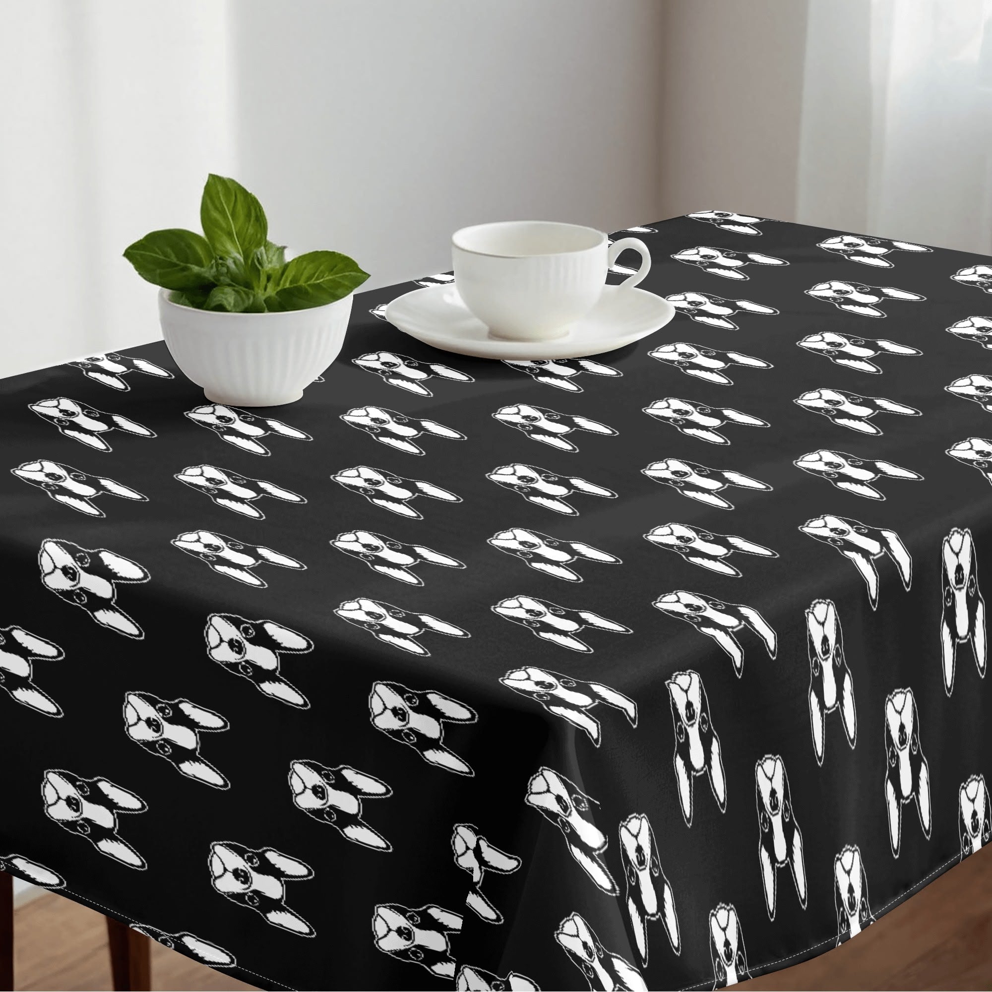 Bostie Faces Tablecloth for Birthdays Weddings Parties