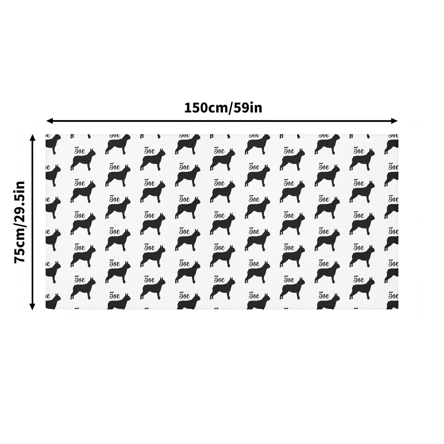 Personalized Boston Terrier Tablecloth with Dogs Name for Birthday Wedding Party