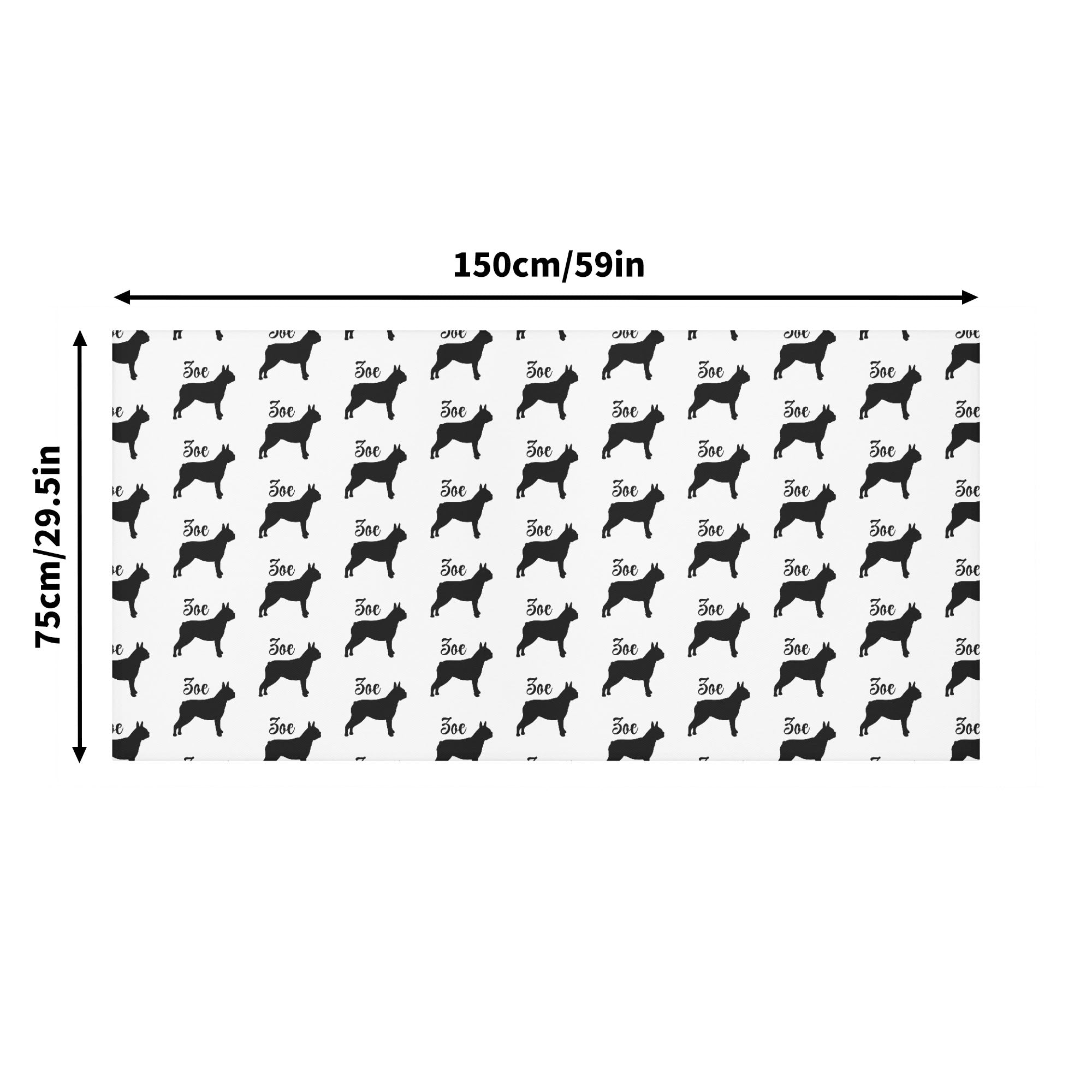 Personalized Boston Terrier Tablecloth with Dogs Name for Birthday Wedding Party