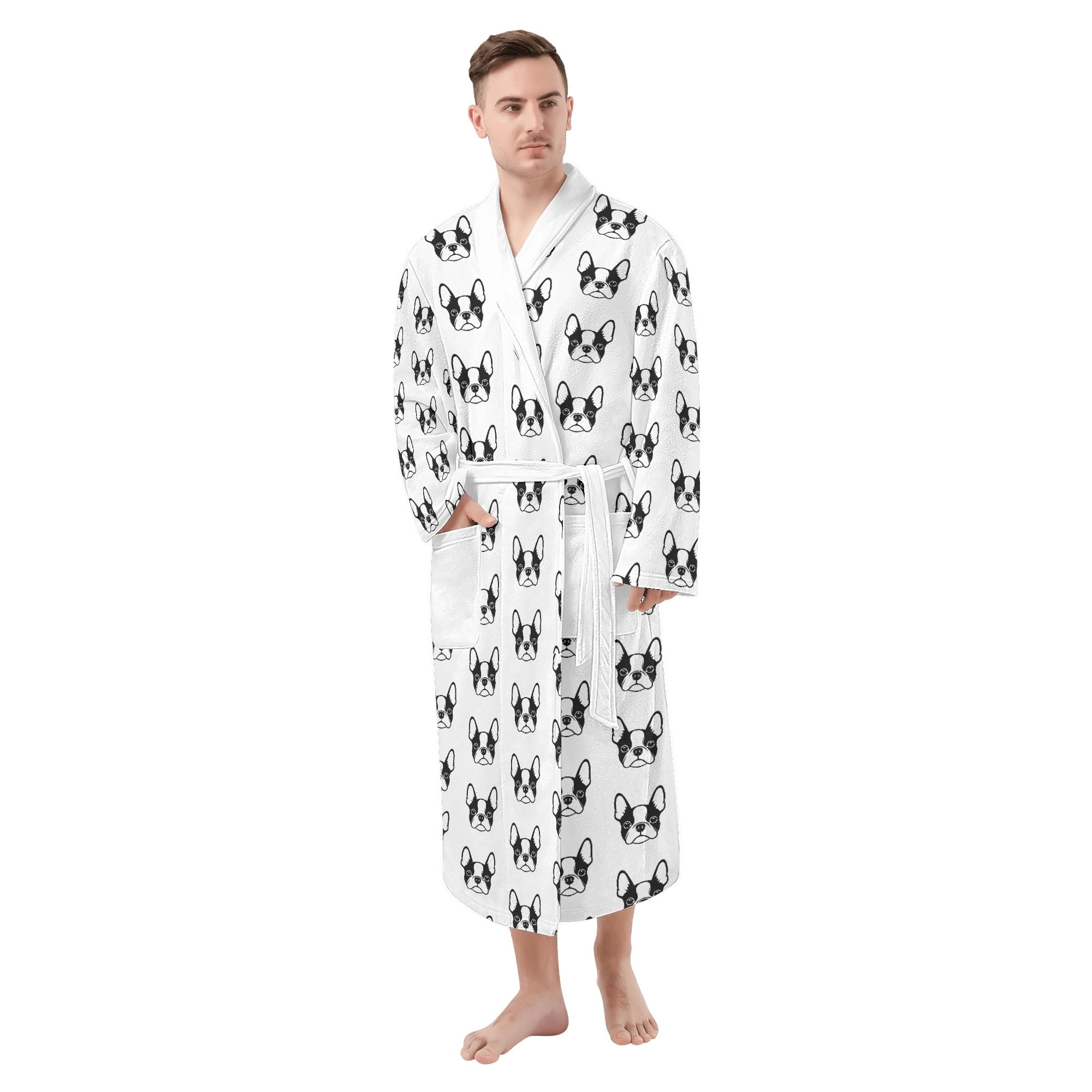 Bostie Faces Mens Bathrobe