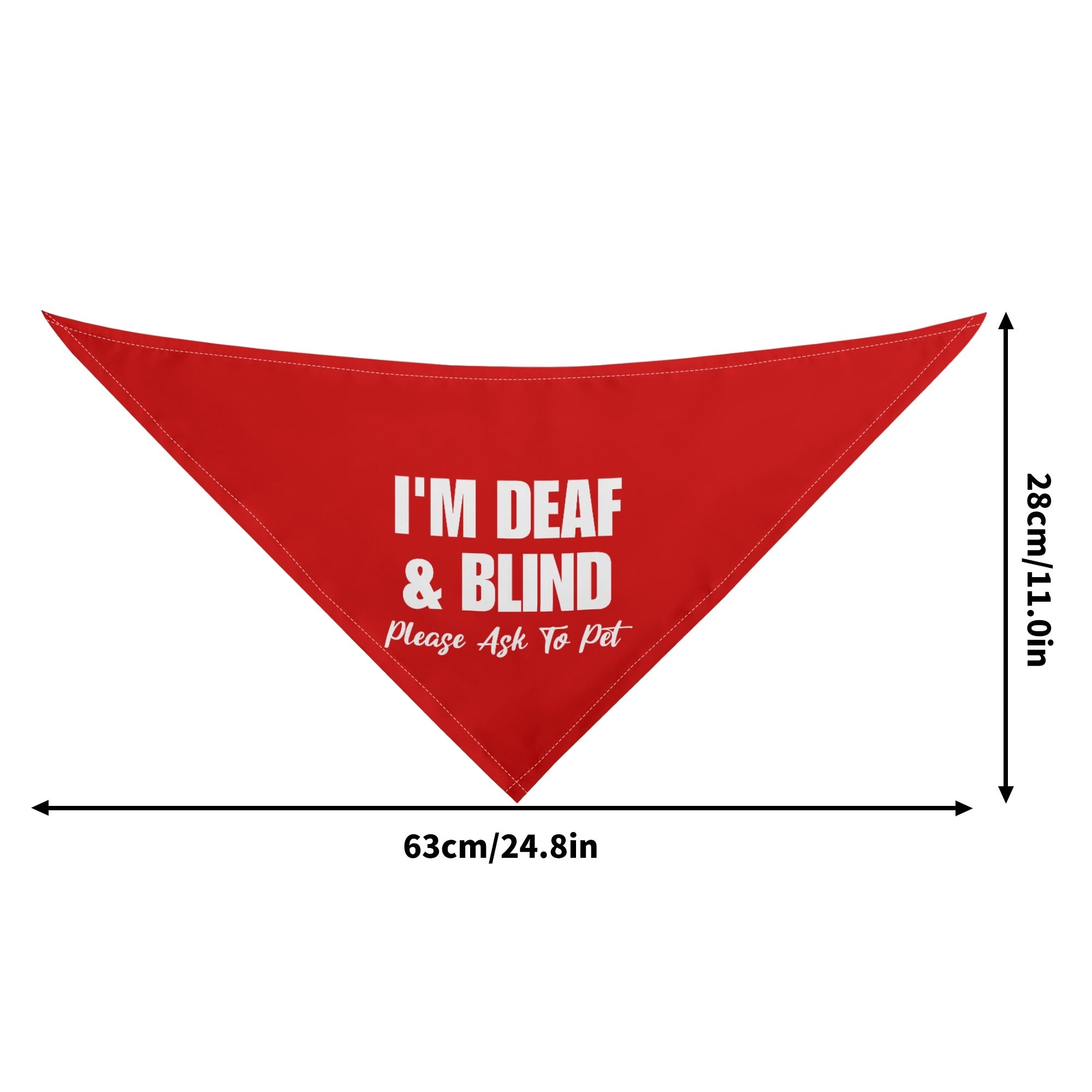Im deaf And Blind Please Ask To Pet Dog Bandanas