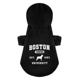 Boston Terrier University EST. 1893 100% Cotton Dog Fleece Hoodie