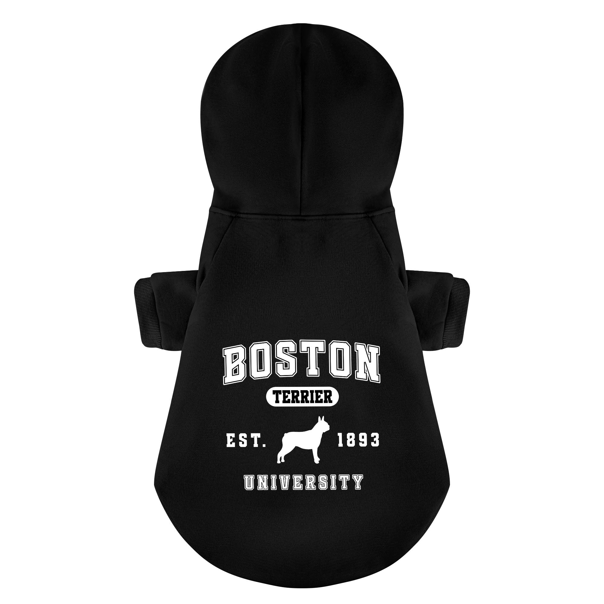 Boston Terrier University EST. 1893 100% Cotton Dog Fleece Hoodie