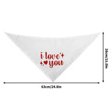 I Love You Valentine's Day Dog Bandanas