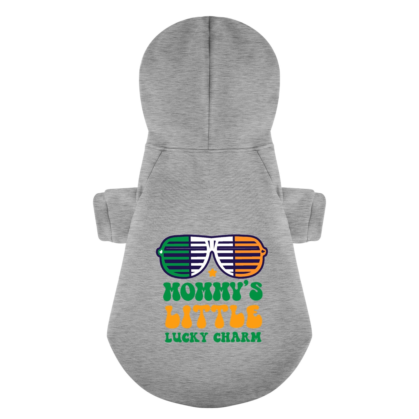 Mommys Little Lucky Charm St Patricks Day 100% Cotton Dog Fleece Hoodie