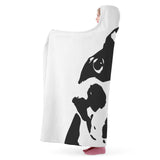 Boston Terrier Head Tilt Hooded Blanket for Adults and Kids