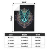 Aztec Polynezian Art Boston Terrier Dog Flannel Blanket