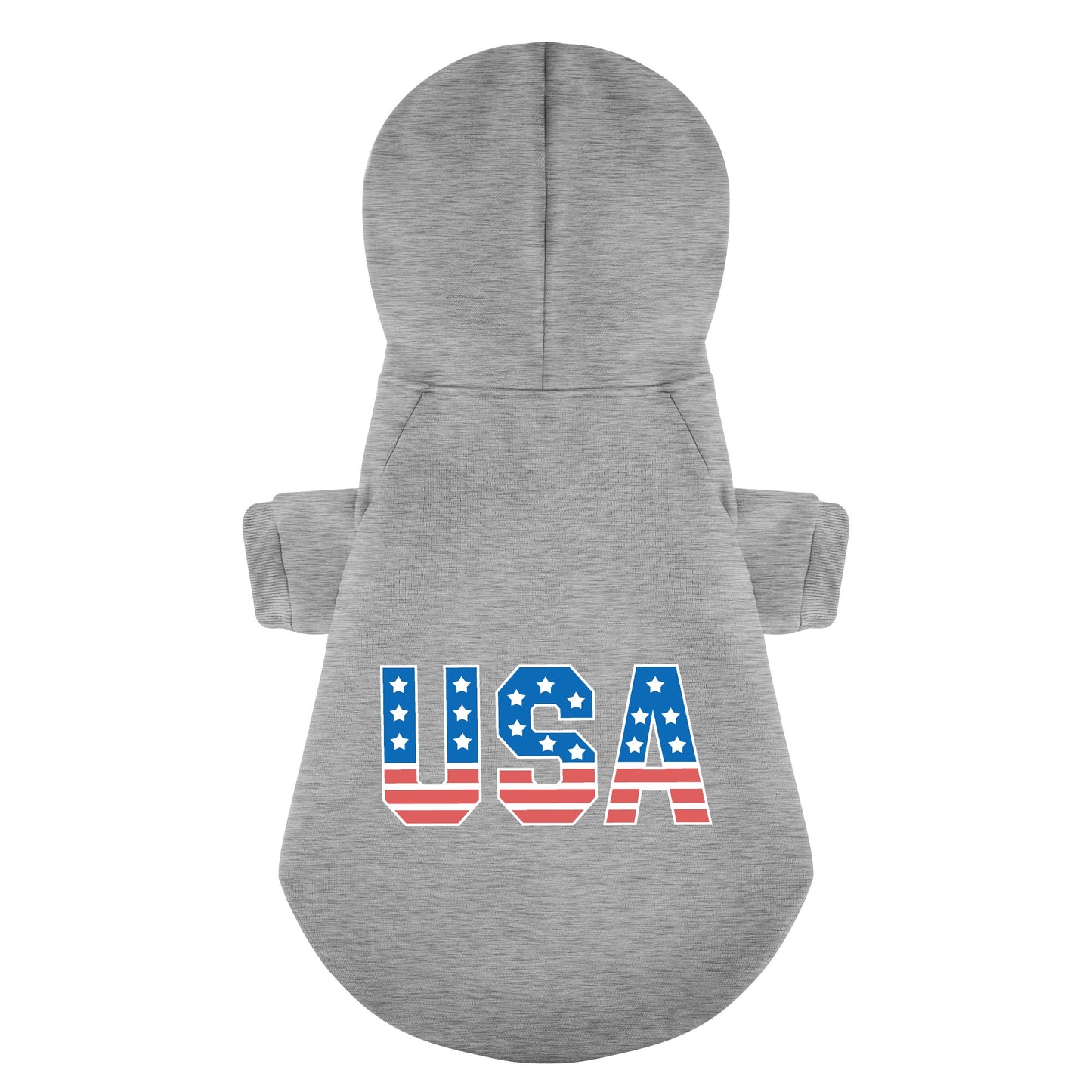 United States USA 100% Cotton Dog Fleece Hoodie