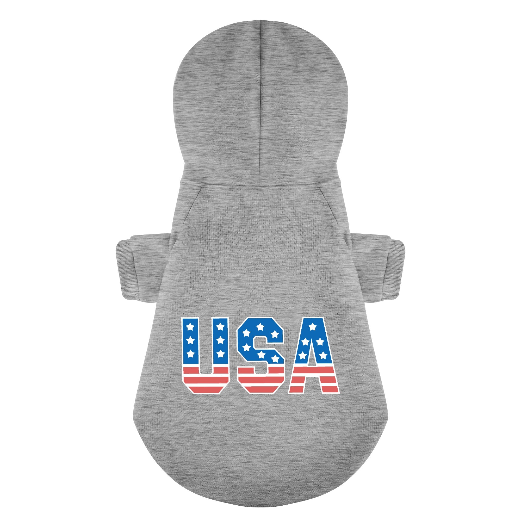 United States USA 100% Cotton Dog Fleece Hoodie