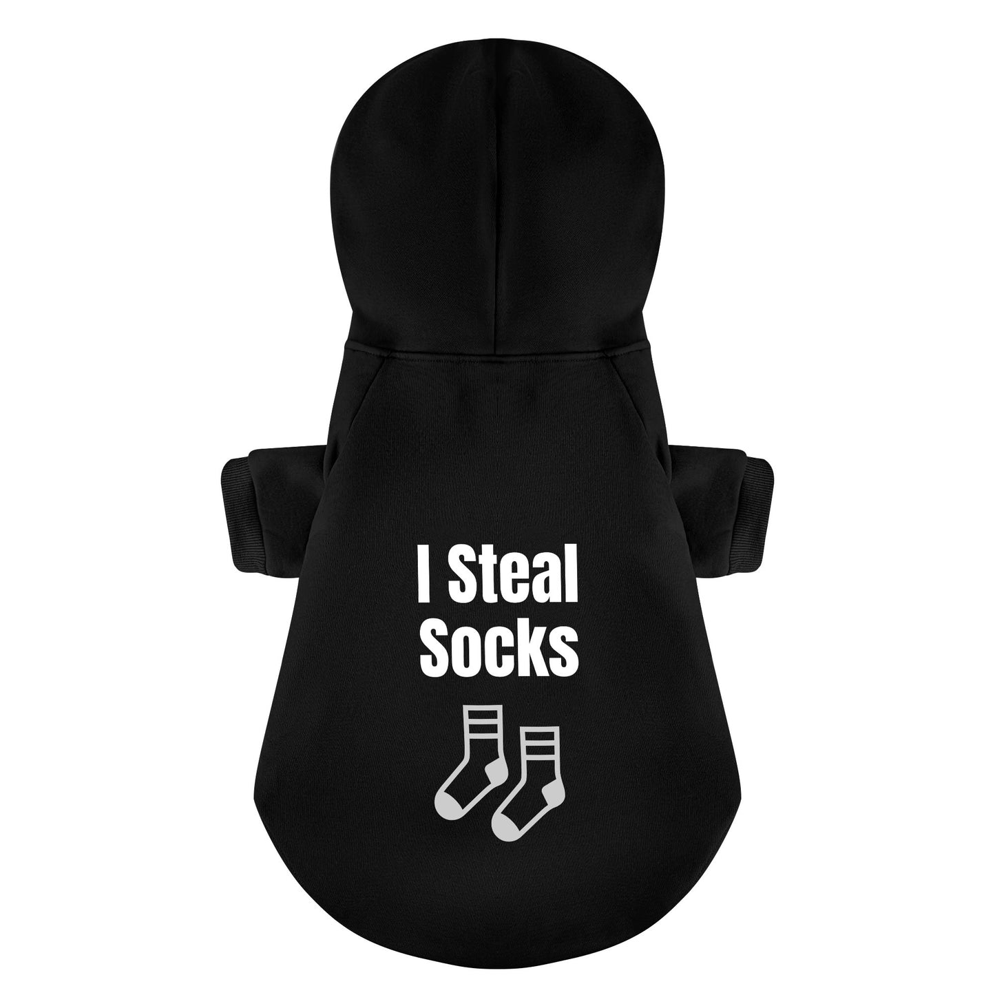 I Steal Socks 100% Cotton Dog Fleece Hoodie