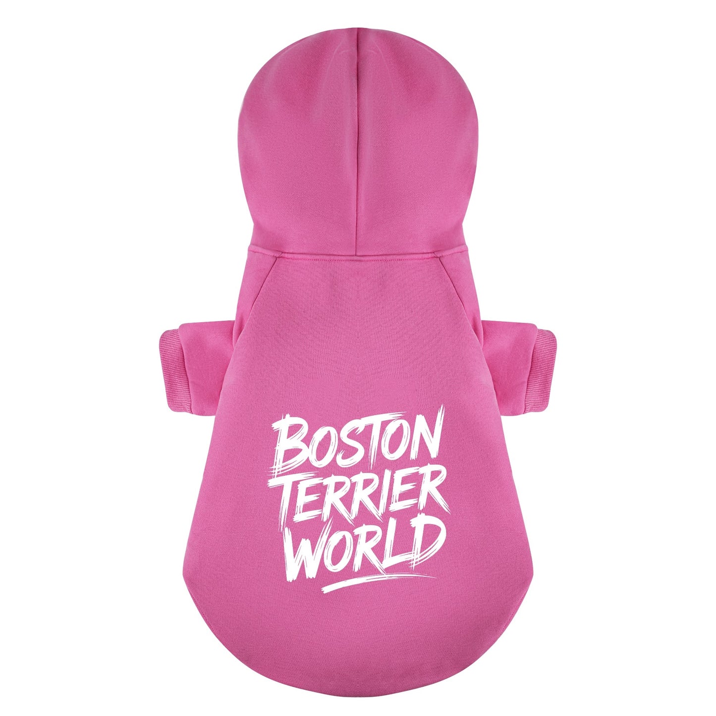 Boston Terrier World - Wicked Pup 100% Cotton Dog Fleece Hoodie