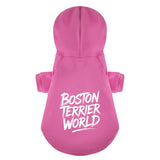 Boston Terrier World - Wicked Pup 100% Cotton Dog Fleece Hoodie