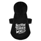 Boston Terrier World - Wicked Pup 100% Cotton Dog Fleece Hoodie
