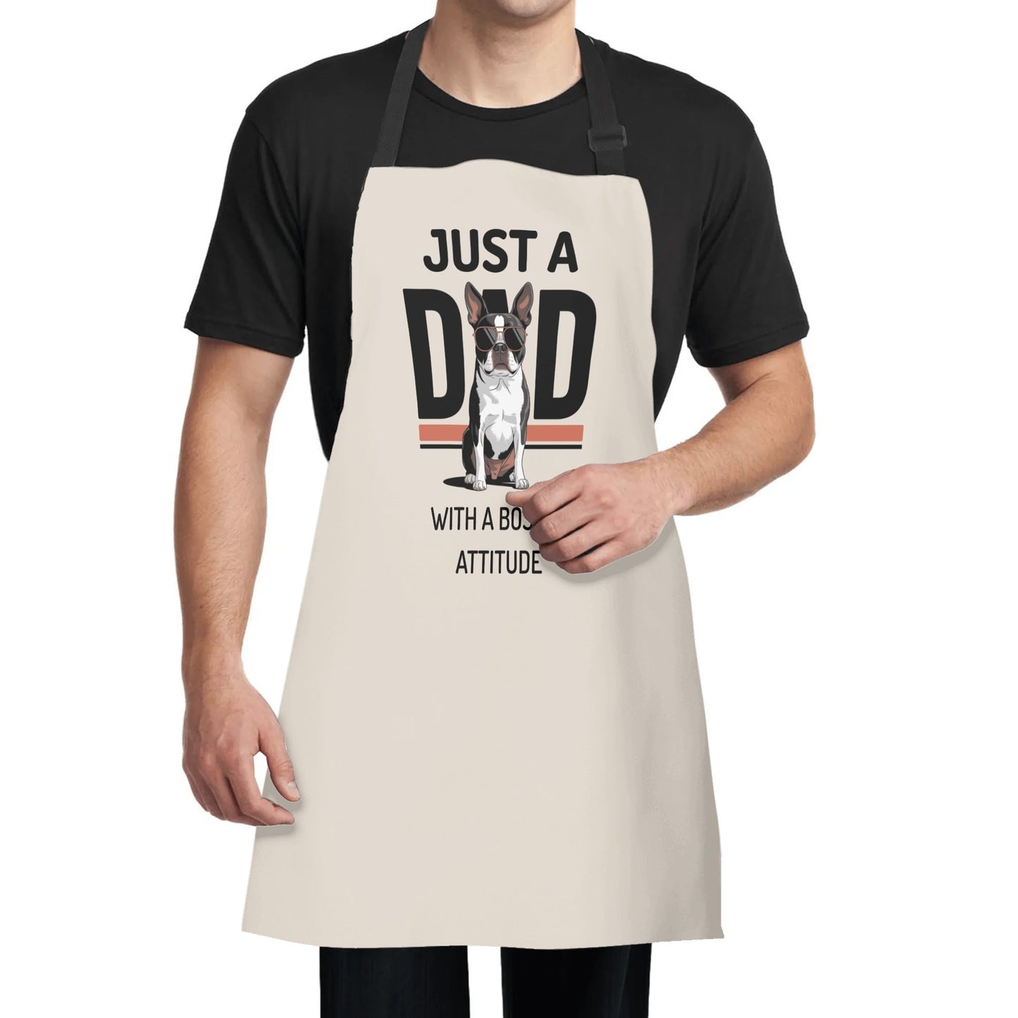 Just A Dad With A Boston Attitude Apron