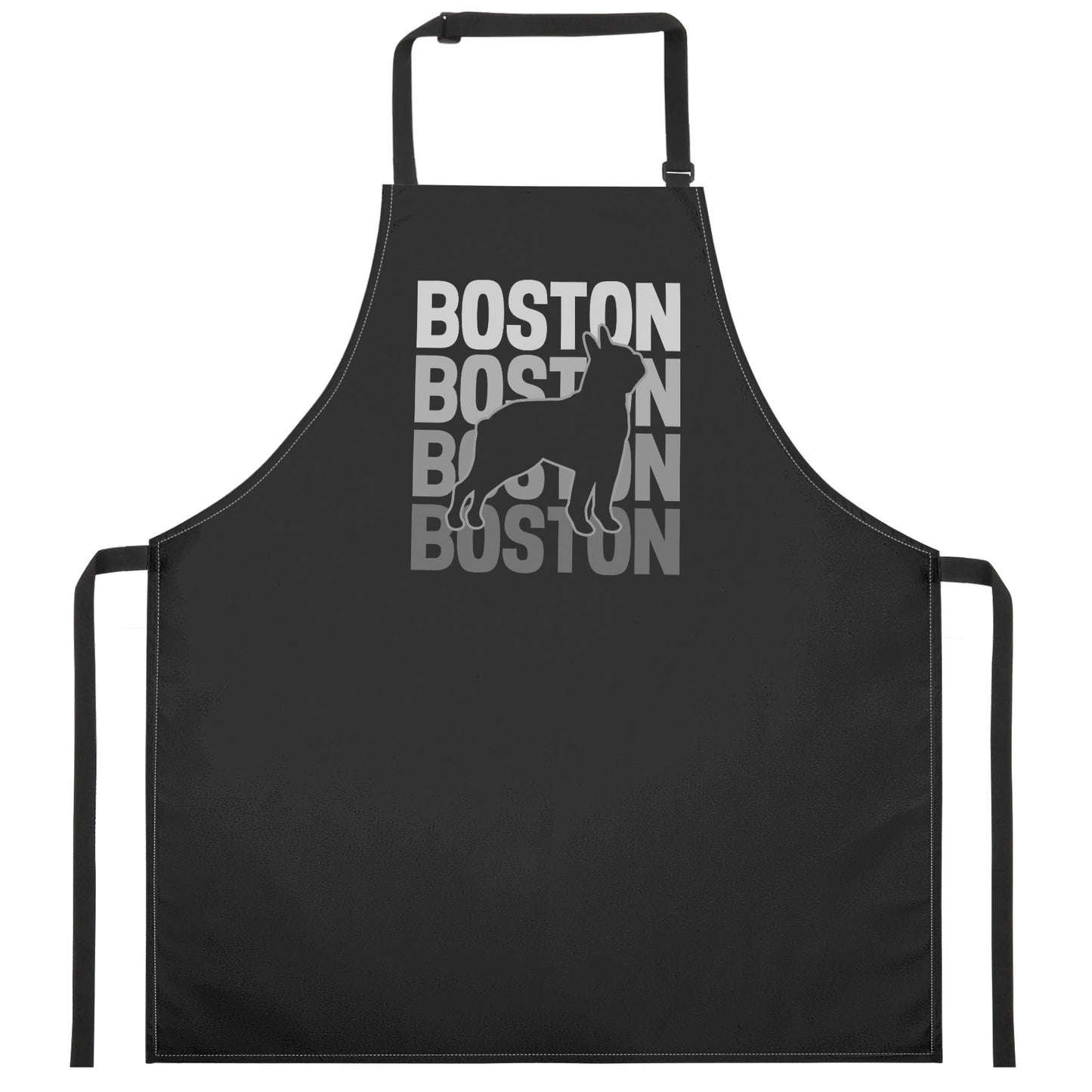 Boston X4 Boston Terrier Silhouette Apron
