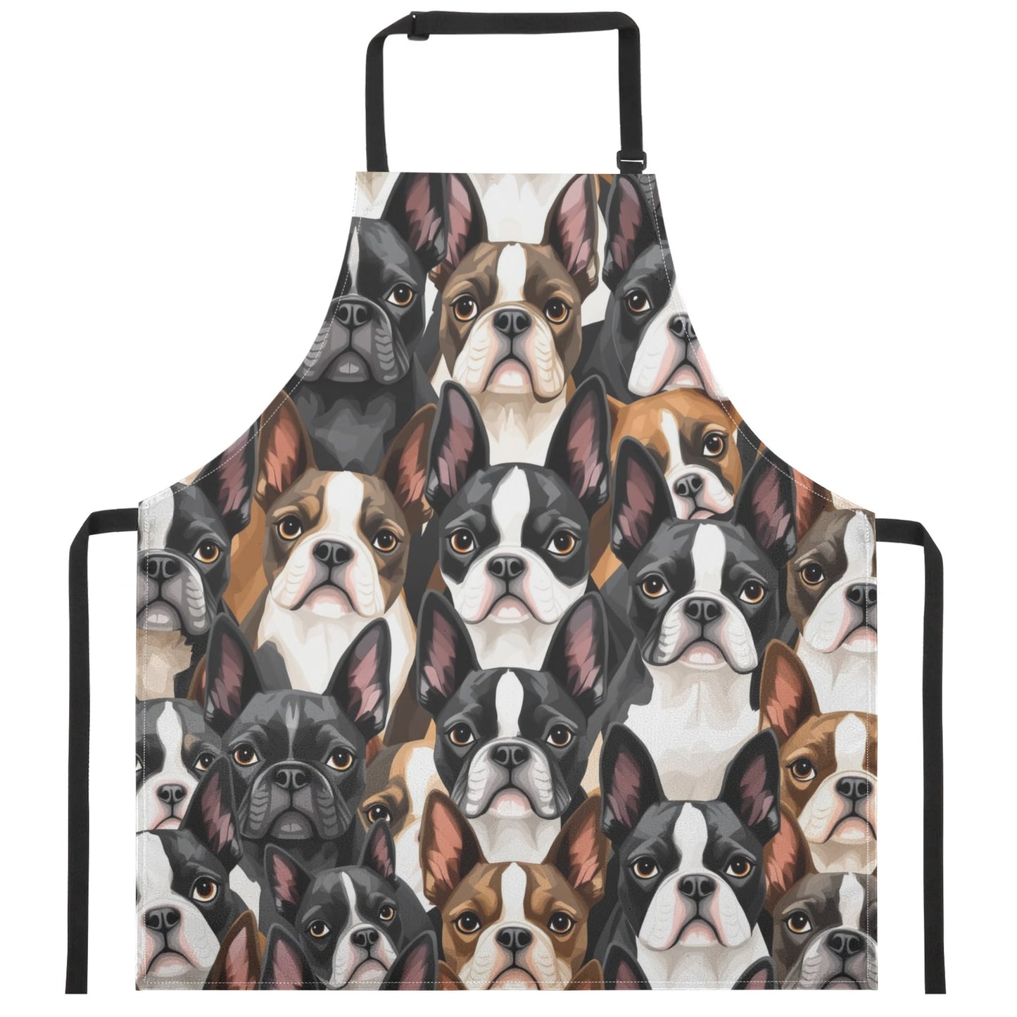 Boston Terrier Dogs Crowd Apron
