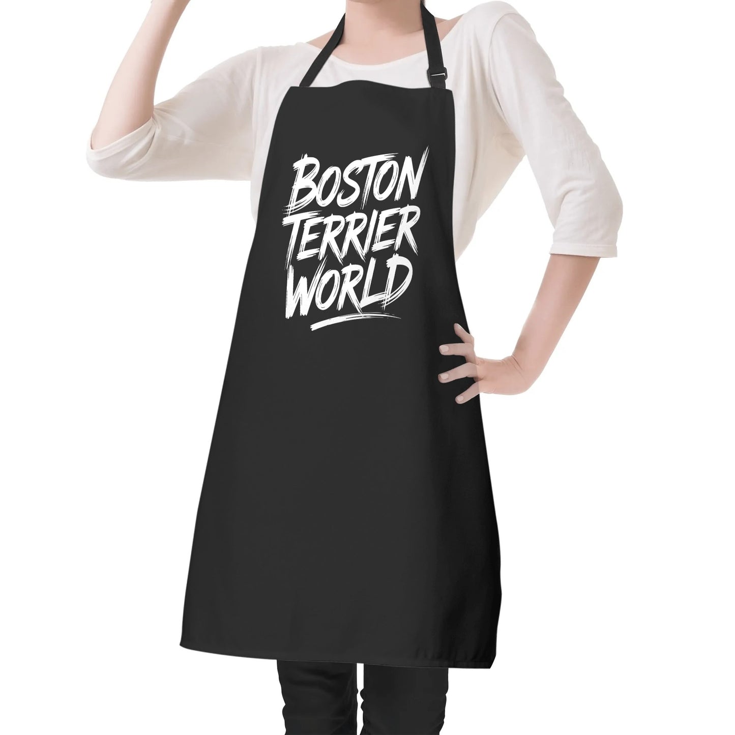 Boston Terrier World Apron