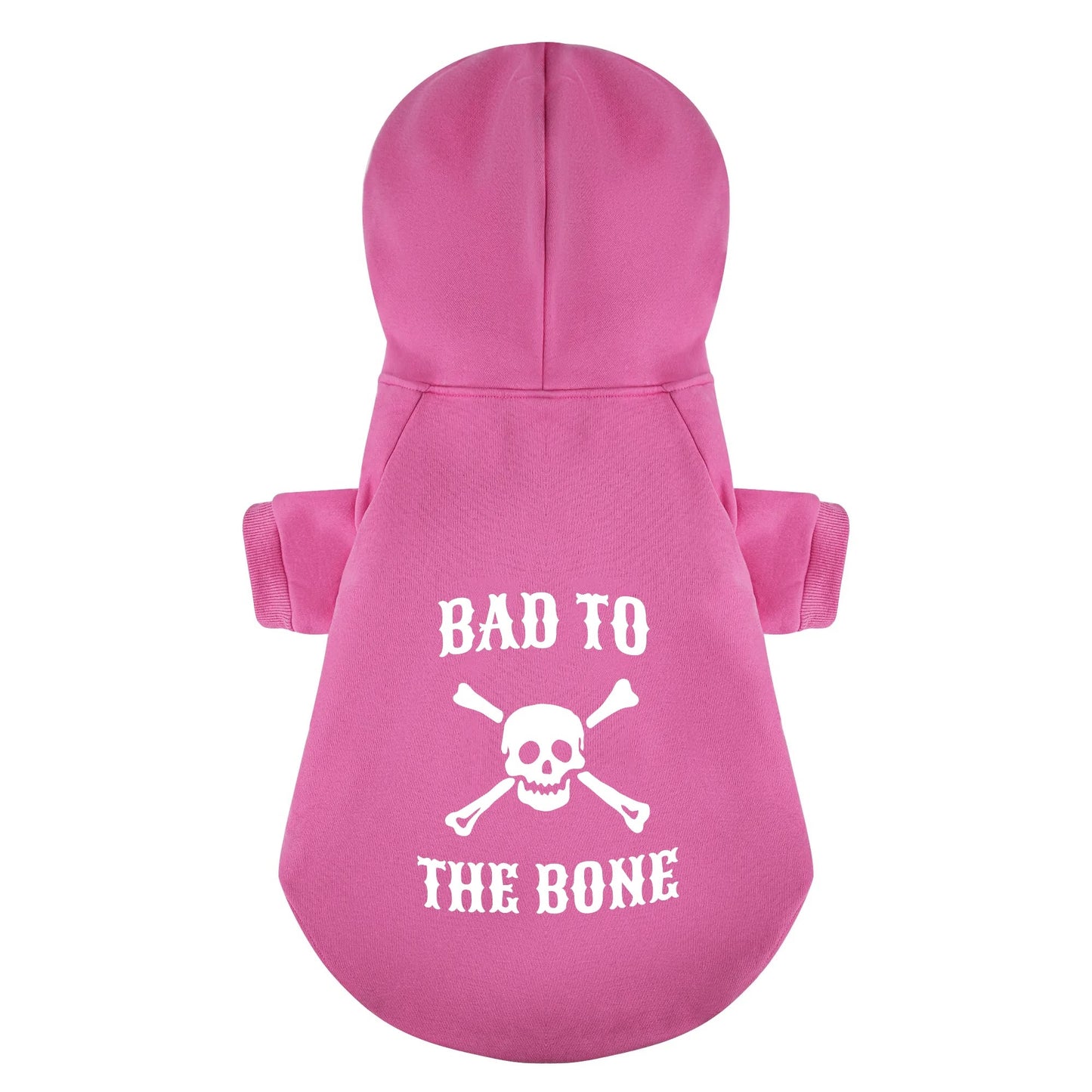 Bad To The Bone 100% Cotton Dog Fleece Hoodie
