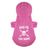 Bad To The Bone 100% Cotton Dog Fleece Hoodie