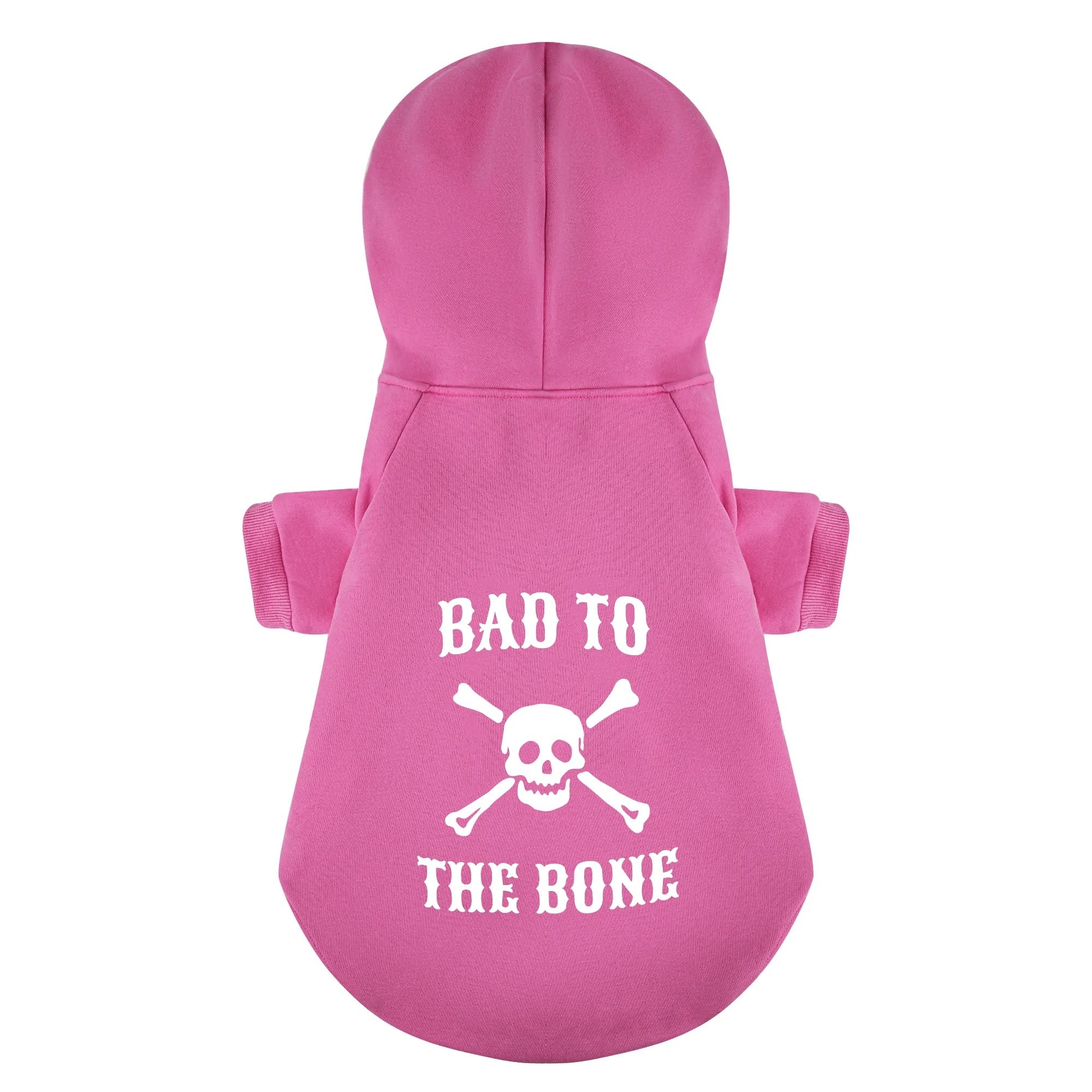 Bad To The Bone 100% Cotton Dog Fleece Hoodie