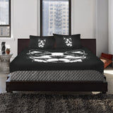 Grungy Boston Terrier Tongue Out 3-Piece Bedding Set