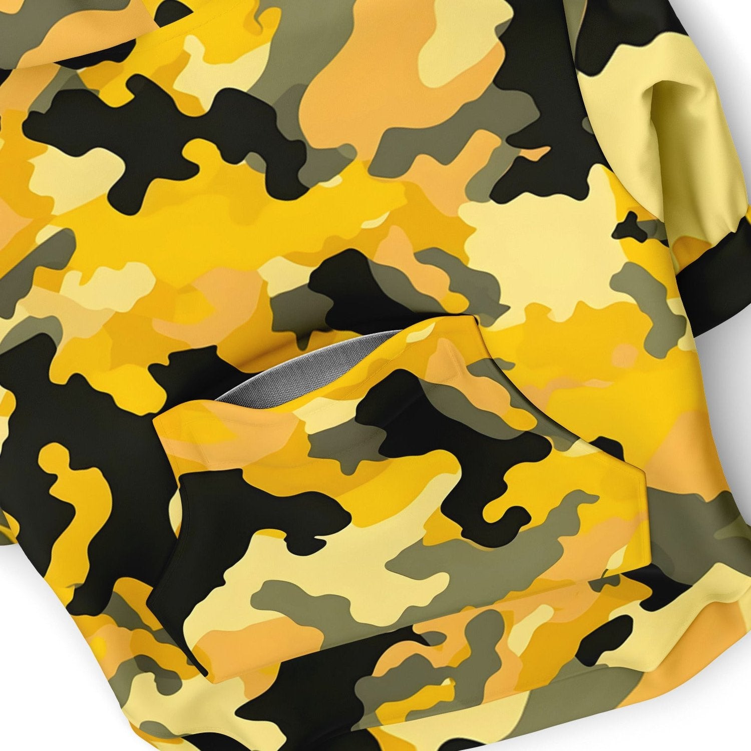 Dog Zip-Up Hoodie - Yellow Army Camouflage