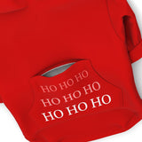 Red Holiday Dog Zip-Up Hoodie - Ho Ho Ho copy copy