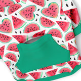 Watermelon Fruit Fashion Dog Zip-Up Hoodie - White
