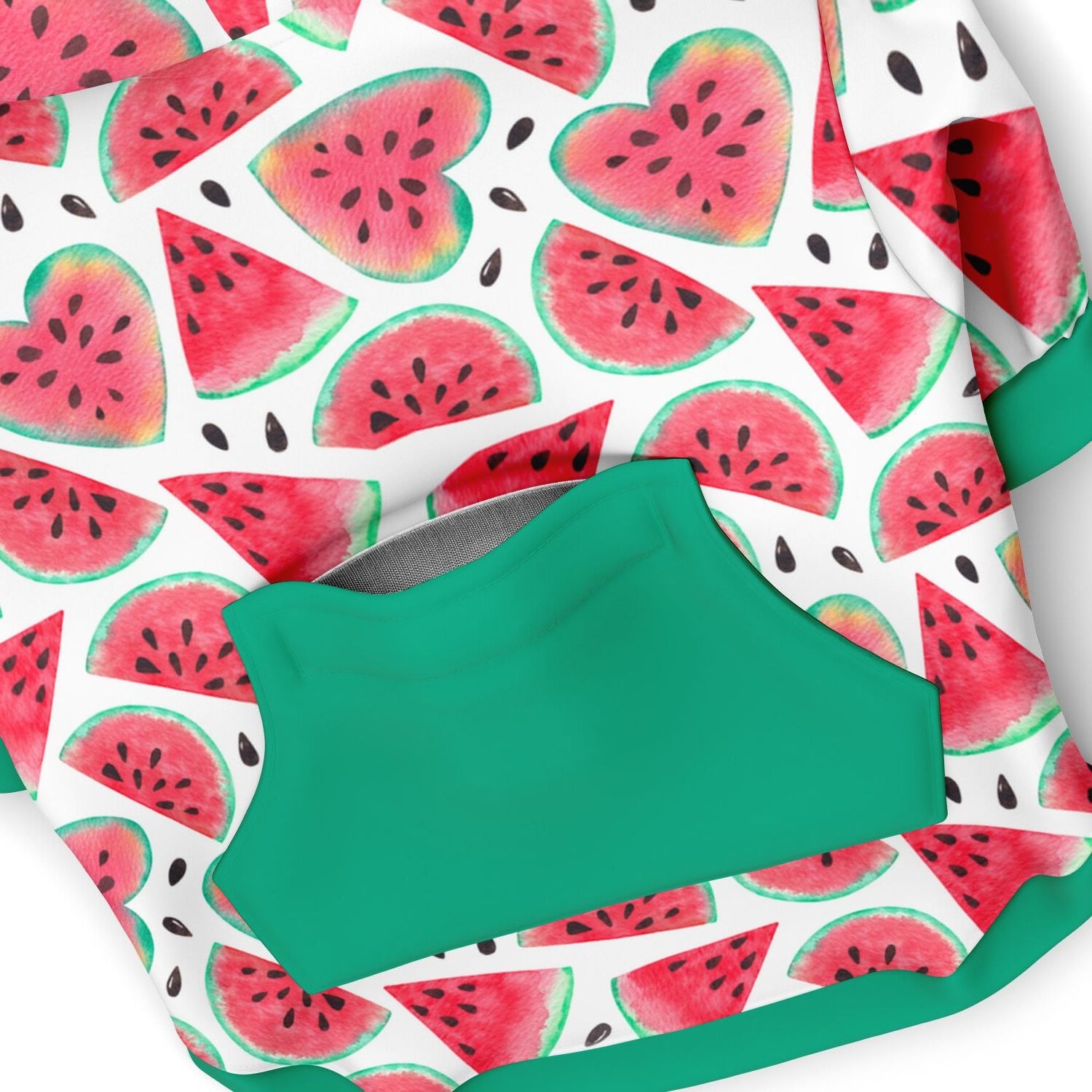Watermelon Fruit Fashion Dog Zip-Up Hoodie - White