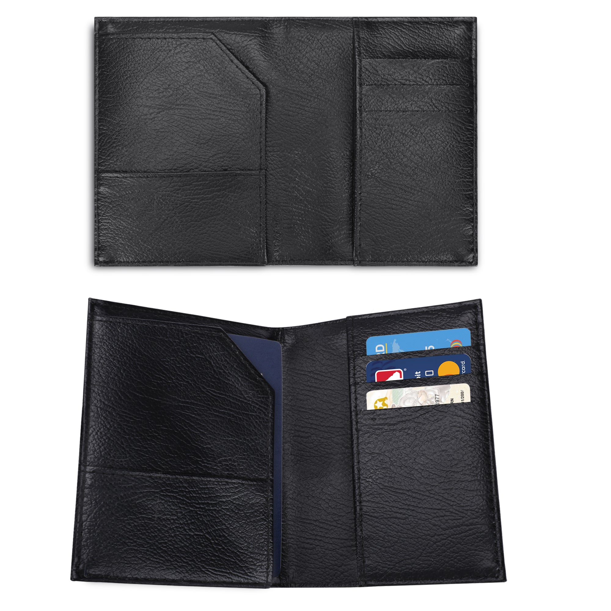 Japanese-Inspired Ink Wash Painting PU Leather Passport Case Business Name ID Card Holder