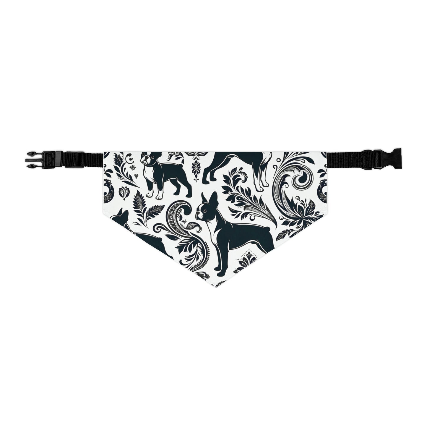 Paisley Boston Terrier Dog Bandana Collar