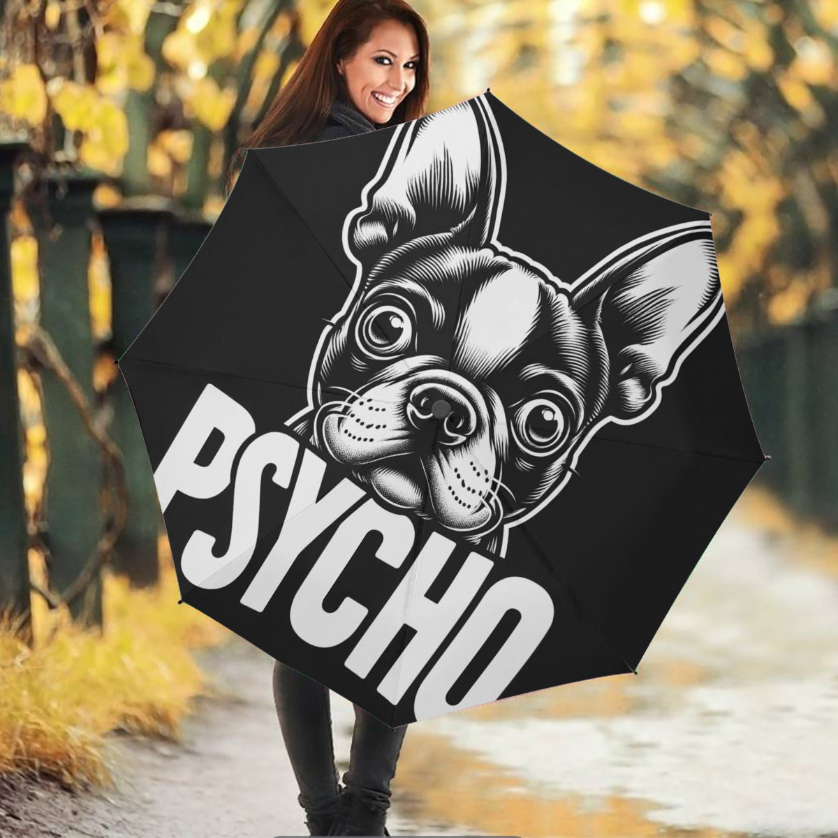 Psycho - Umbrella For Boston Terrier Lovers