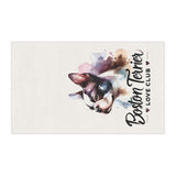 Boston Terrier Love Club - Elegant Watercolor Boston Terrier Art Kitchen Towel
