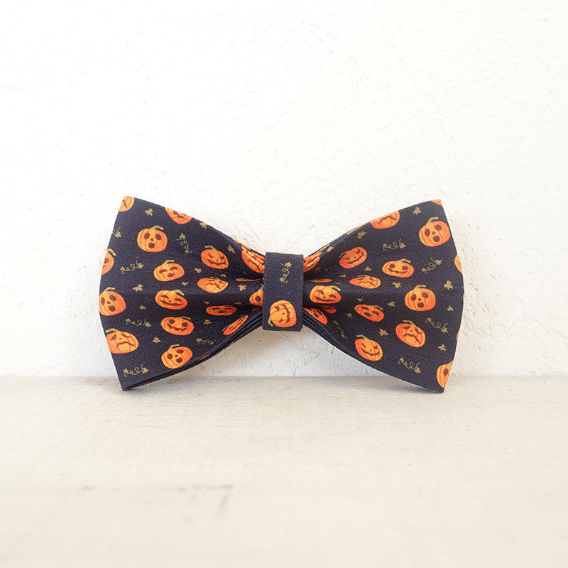 Halloween Style Collar With Bow Tie And Leash Set