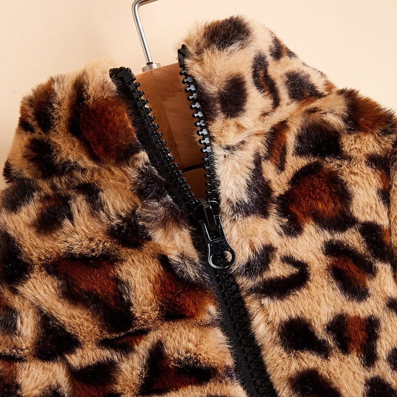 Warm Leopard Print Dog Jacket