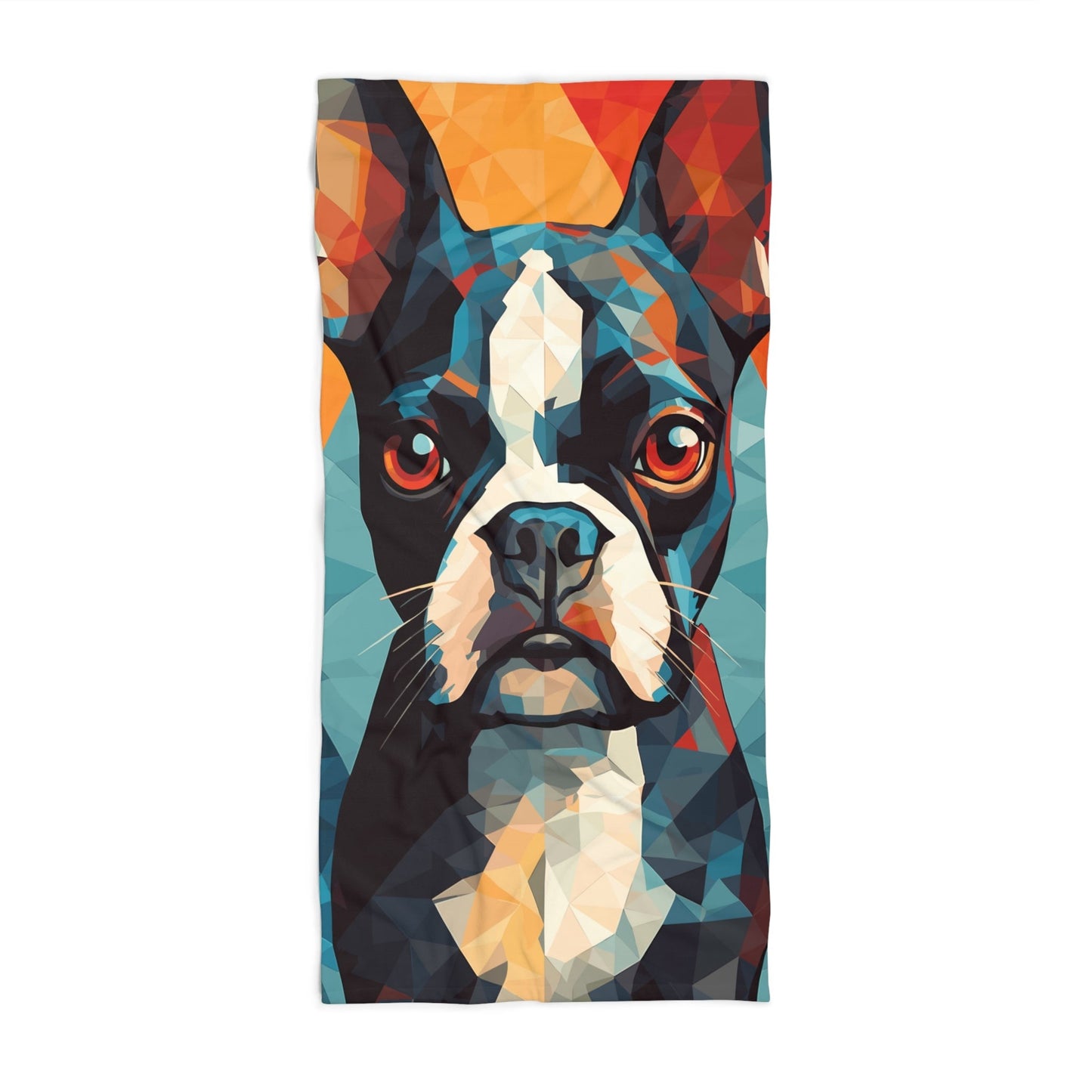 Boston Terrier Beach Towel - Geometrical 2