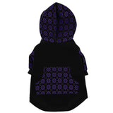 Fashion Dog Zip-Up Hoodie - Ornamental Purple Floral