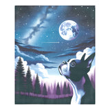 Boston Terrier Dog Gazing At The Starry Night Sky 3-Piece Bedding Set